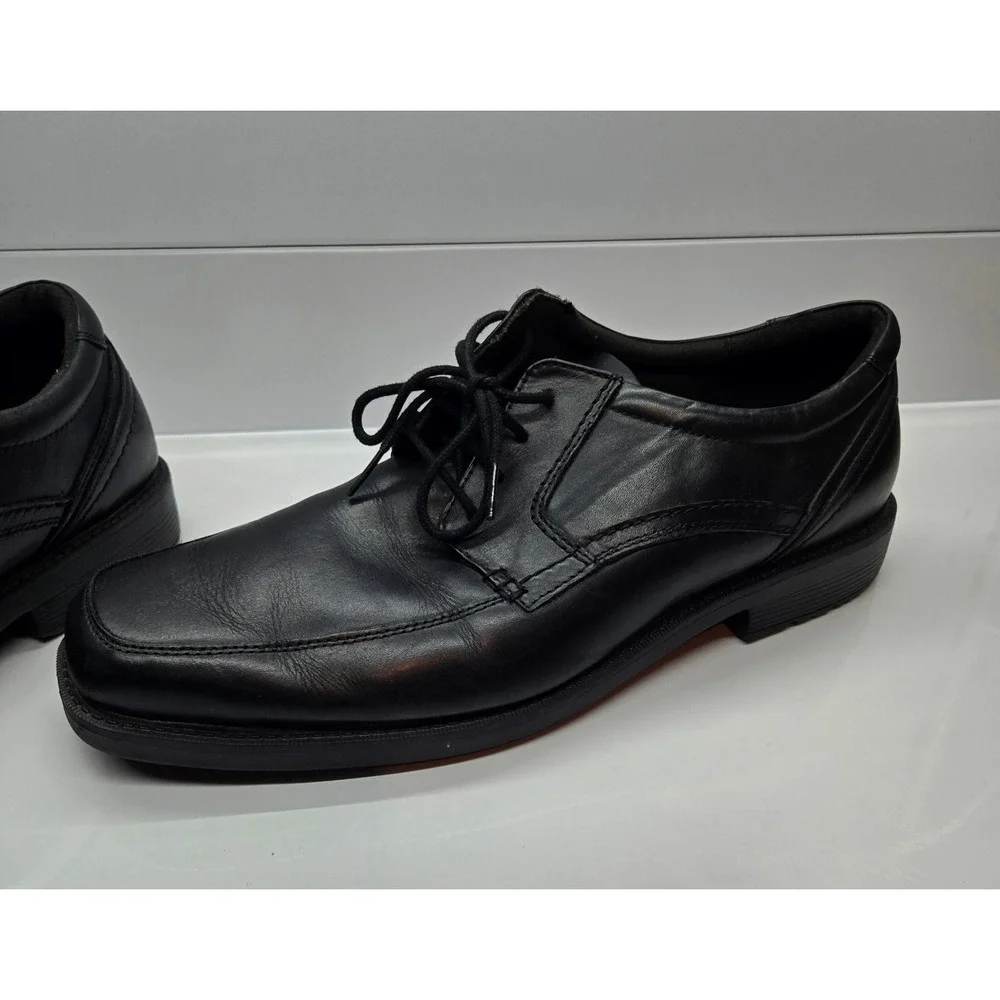 Rockport TruTech Mens Black Leather Square Toe Oxford Dress Shoes A13013 Size 15